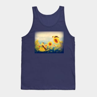 Gold Sunflowers Tank Top